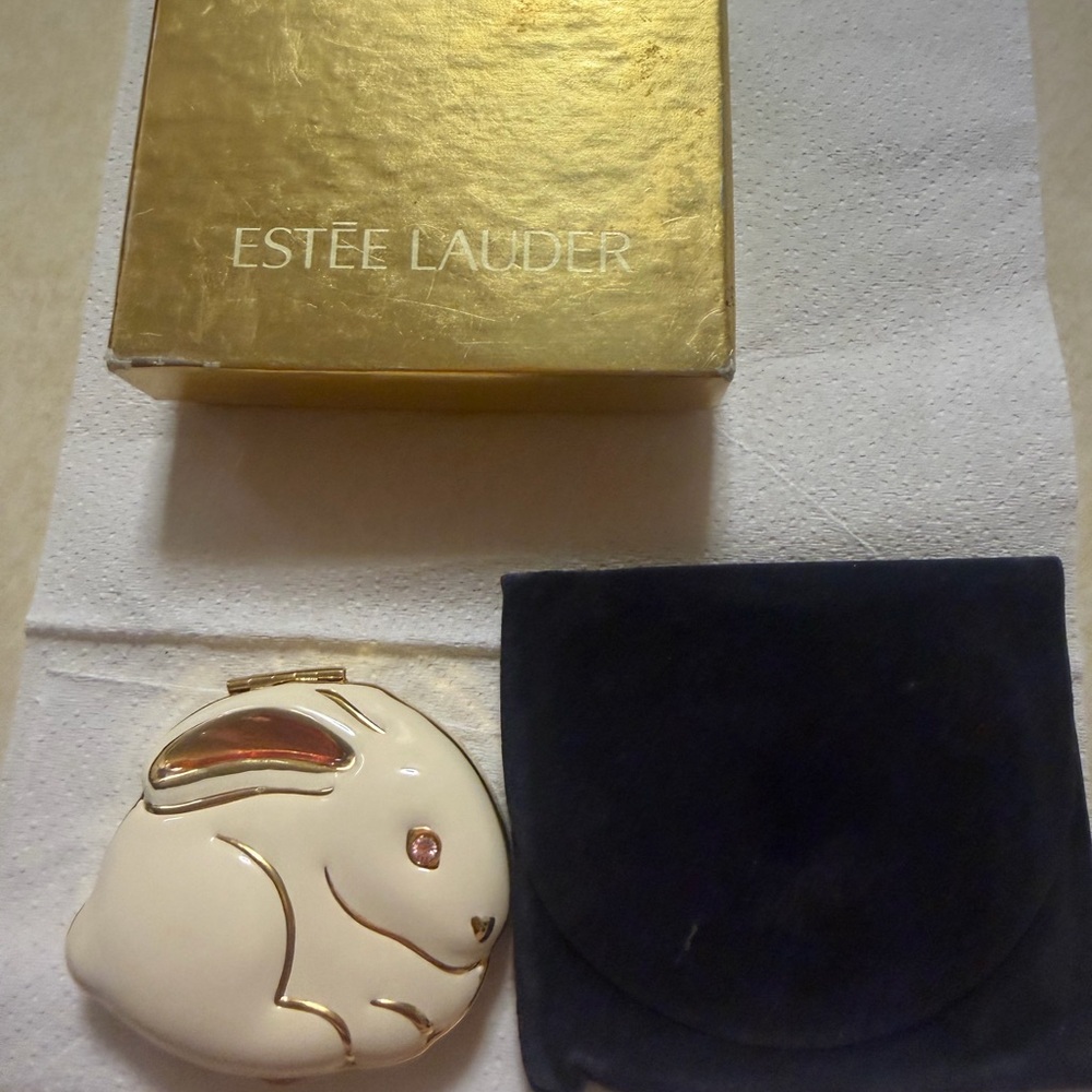 RARE, Estee Lauder Gold Compact with Mirror